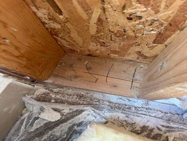 Water Mitigation This project was a roof leak the photos show initial inspection to post demo.
