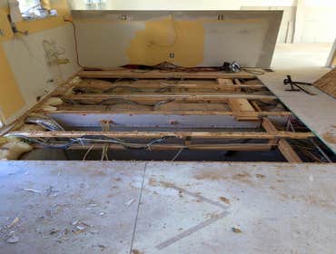kitchen during remodel
