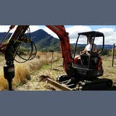 post holes for horse pasture