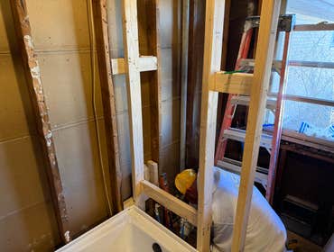 Bathroom Remodel A full bathroom gut and remodel involves completely removing the existing bathroom down to the structural framing and rebuilding the s