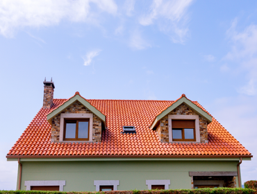 Exterior view of a house with tile roof in Scottsdale, AZ