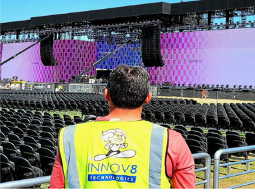 AEG Live Music Festivals Entertainment network employment. Innov8 technologies designed and build fiber optic infrastructure to support audio, visuals 
