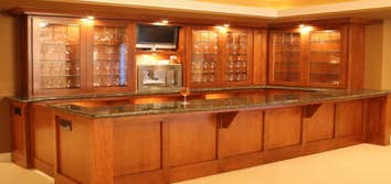 Los Gatos Residence We transformed the basement level and added a custom bar and custom millwork to the spacious billiards room.