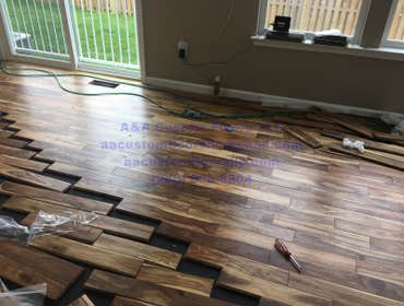 Install wood at all first floors Norbeck at Rockville, MD