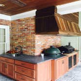 Patio cover with outdoor kitchen