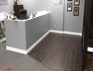 Photos from Love Remodeling Llc Built in custom entertainment center and custom oak floating shelves