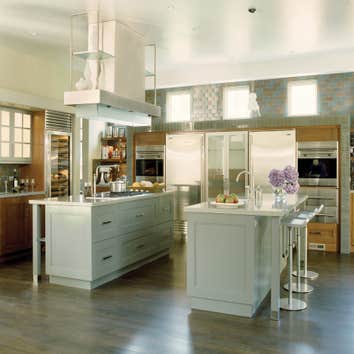 Sub Zero/Wolf International Design Competition Winner Graced with an eclectic Spanish Mission Exterior, this extraordinary kitchen allows for the mothe