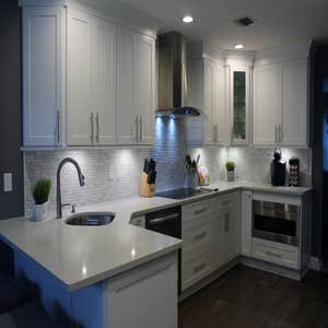 Photos by Cascella & Sons Construction Corp #3 Complete Renovation of Kitchen - New White Shaker Style Cabinetry, Porcelain Plank Flooring,...