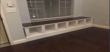 Custom rolling window bench