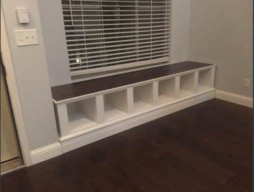 Custom rolling window bench