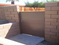 Block Wall and Gate