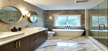 Bathroom Remodel The project involved two separate bathroom transformations, both designed with elegance and luxury in mind. Each bathroom showcases pr