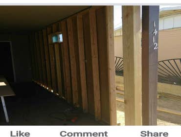 Photos by Concrete With Love, Inc #1 Closed open carport into ,single car garage