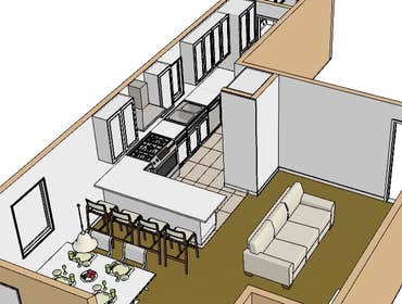 3D Design for an Organized Contemporary Kitchen