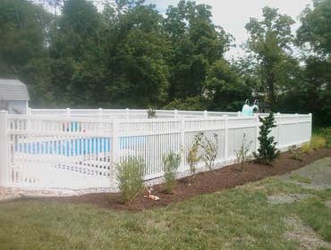 White Vinyl Economy Pool Fence