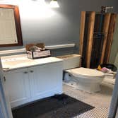 New plumbing sink and toilet install