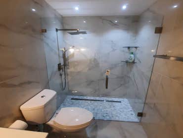 Bathroom Remodels Glass Door Installation and Shower Enclosure