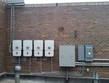 St. Jude Solar project 34 KW grid tied solar project completed on the roof of St Jude Thaddeus School in Havre, Mt. Project was completed with USB gran