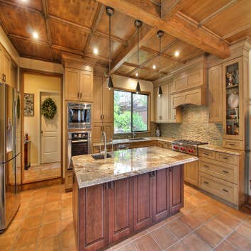 Natural Palette Kitchen in Cupertino Hills After decades of cooking and entertaining in a dated kitchen and dining room, the owners of this Cupertino h