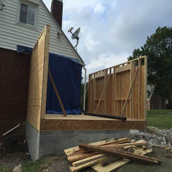 Wall framing for 16’x18′ addition