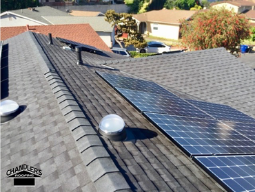 Composition shingle solar roof