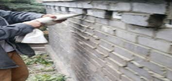 Before Tuckpointing Bricks
