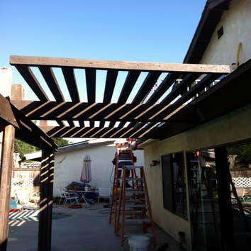 Costa Mesa project Costa Mesa balcony decking waterproofing and railings. New trellis.