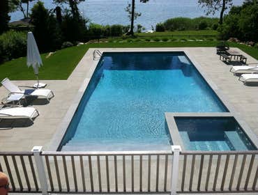Patricks Pools Photos Patrick's Pools Inc is a swimming pool contractor serving Eastern Long Island. We specialize in elite gunite and vinyl pool insta