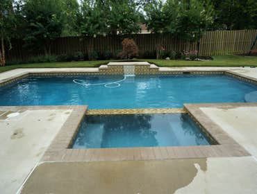 Photos from Crystal Blue Aquatics Llc New Construction of pool with full automation, LED lighting, high end travertine patio decking, beautiful water f