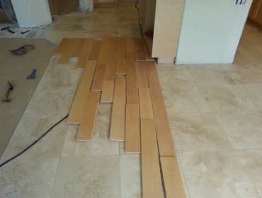 Hardwood floor installation