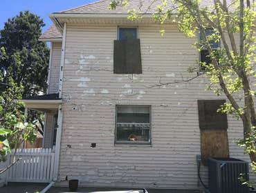 Photos by Jb Properties #1 Storm restoration project in Wheatridge, included roof, gutters, siding, windows, painting, masonry and light fixtures.