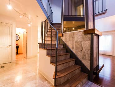 Bamboo & Tile Stairs