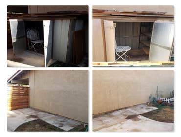 Shed removal Corona before/after
