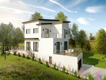 Wilmette Addition and Reno This tiered beauty sits nestled into a gentle slope lending opportunities for a garden level walkout and 3 usable floors abo
