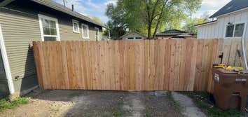 Cedar fence.
