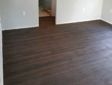 red oak with stain