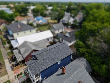 Completed Downtown Wilmington NC Roof Replacement Drone View