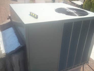 Energy Efficient Packaged unit installation This project started off with the home owner not liking the idea that their air conditioner was in their ba
