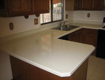new kitchen countertop and sink