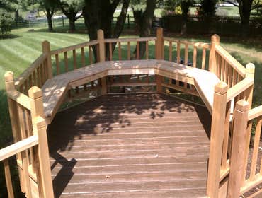 J And J Construction And Conceptual Design Project 1 Cedar deck, this deck is located in West Chester, Pa. It is 66' long by 20' wide. The structure of