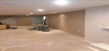 3" and 6" cans in tv area