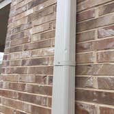 Gutter with hail damage