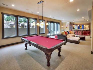 Basement Bar and Pool Table