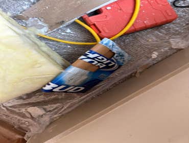 Water Mitigation This project was a roof leak the photos show initial inspection to post demo.