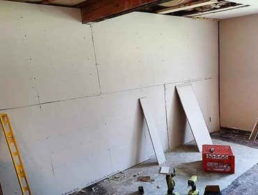 Support wall and closet In this project the homeowner had removed a fireplace which left a gaping hole in the wall and the ceiling with no support. We 