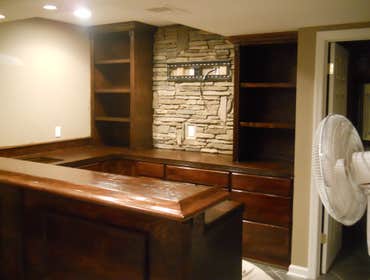 CUSTOM MADE BASEMENT BAR OAK BASEMENT BAR ...ALL HAND MADE