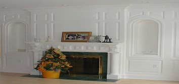 Fireplace Mantle and Niches