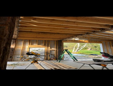 Barn Build Barn build with loft built with posts from original barn. Metal roof and siding.