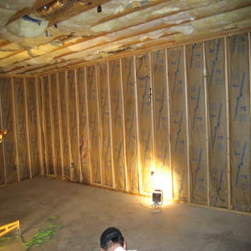 Project photos from Mueller Drywall & Construction These were pictures of a Customers Finished Basement.Was a Log Cabin Home, 75 pieces of 4x12 drywall