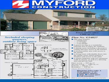 Myford Construction Floor Plans These are just a few of the new home floor plans we have available.